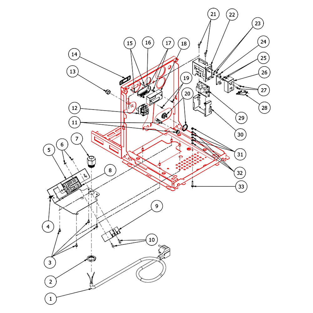 Explosionszeichnung Bezzera Luce Elektronik PID