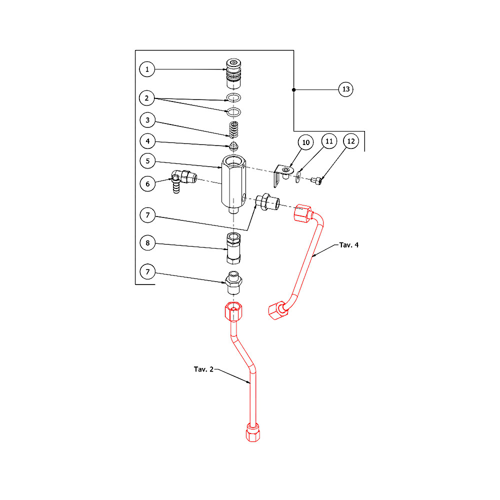 Explosionszeichnung Bezzera Luce Ventil