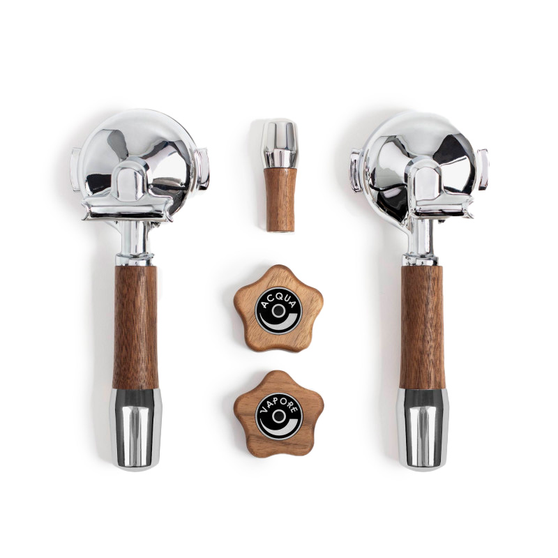 ECM Griffset Drehräder elegant Nussbaum