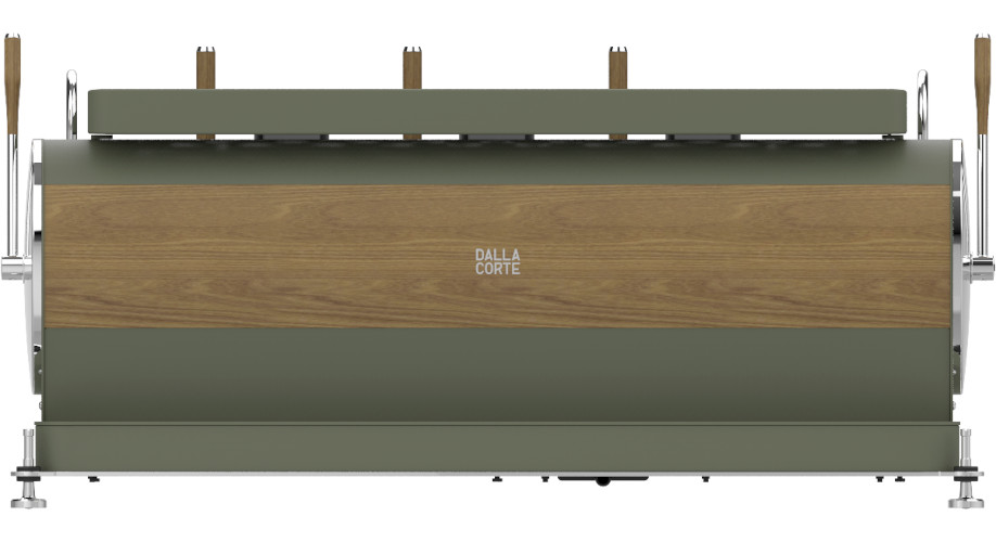 Dalla Corte Zero Barista Olive Green Walnut 3 Brühgruppen