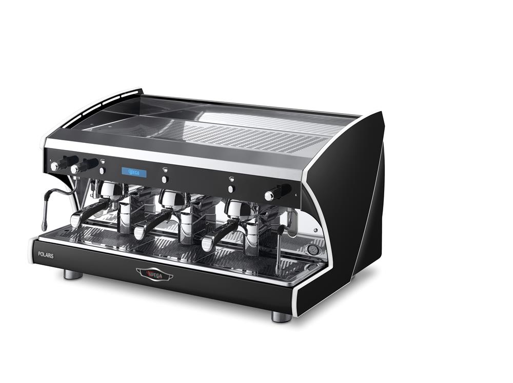 Wega Polaris PRO Schwarz 3 Brühgruppen ohne Autosteamer
