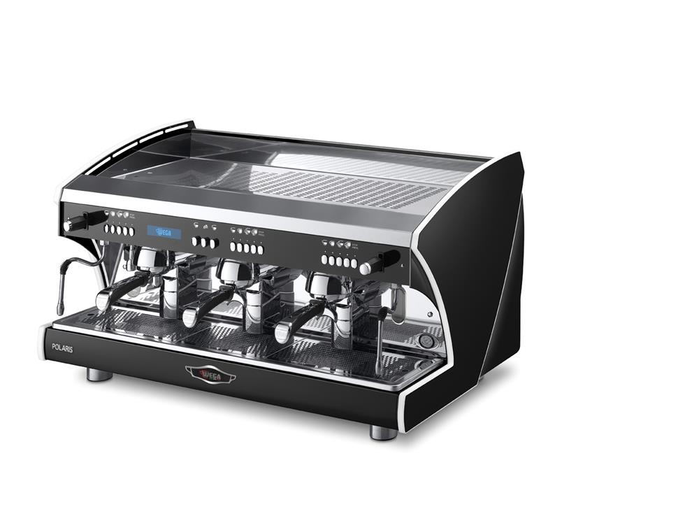 Wega Polaris PRO Schwarz 3 Brühgruppen mit Autosteamer
