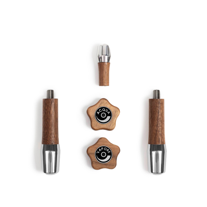 Wiedemann  Griffset elegant für ECM mit Drehrädern Nussbaum