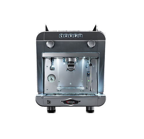 Wega Io Mattschwarz 1 Brühgruppen integrierter Wasserbehälter