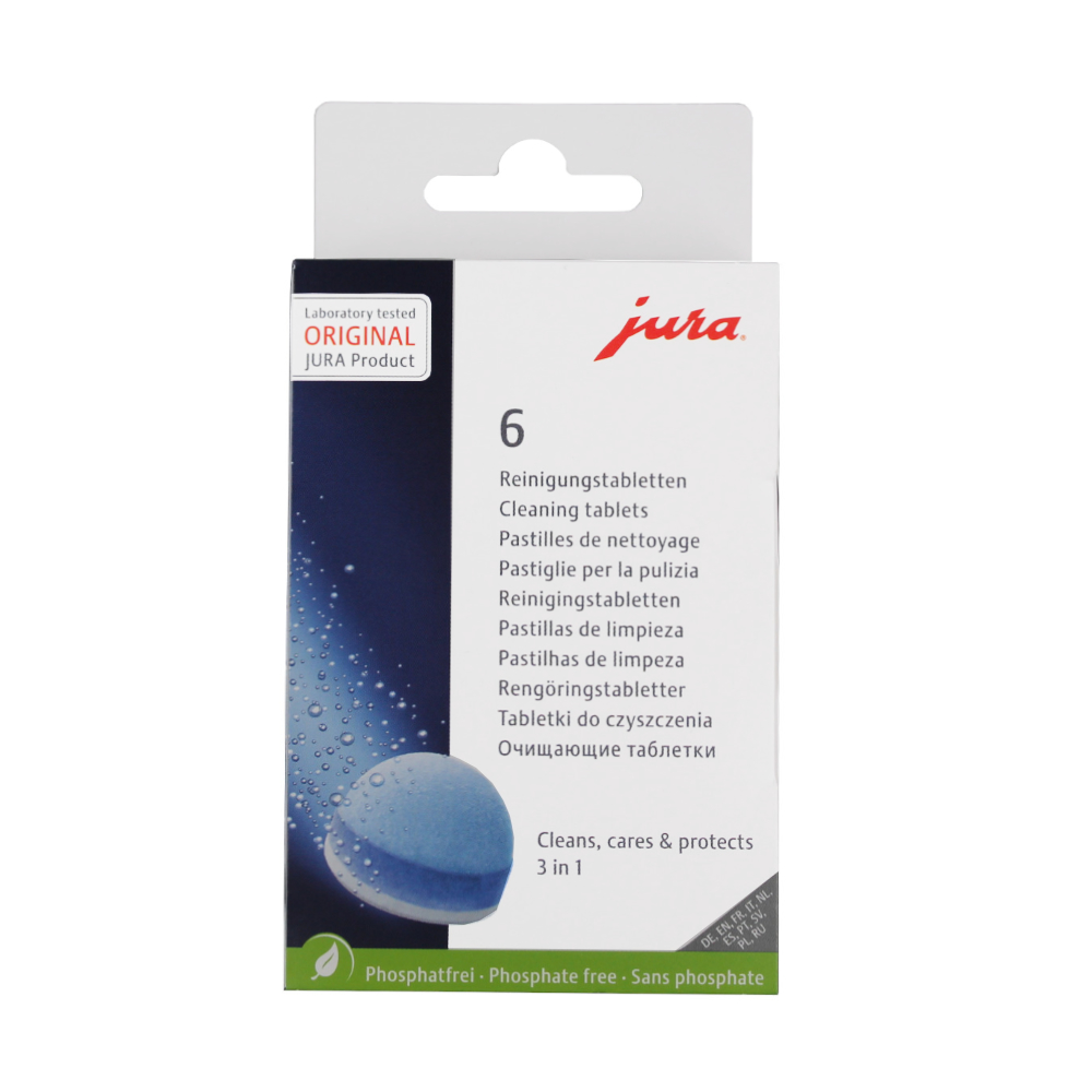 JURA 3-Phasen-Reinigungstabletten (6 Tabletten) JURA 3-Phasen-Reinigungstabletten (6 Tabletten)