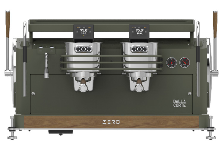 Dalla Corte Zero Classic Olive Green Walnut 2 Brühgruppen