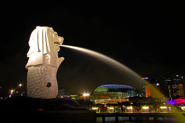 Löwenbrunnen in Singapur